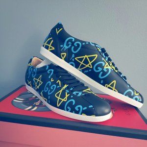 Women's GUCCI Ghost Calfskin Low-Top Sneakers NIB
